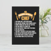 Gründe bis heute Koch Kochen Küche Küche Küche Küc Dankeskarte (Stehend Vorderseite)