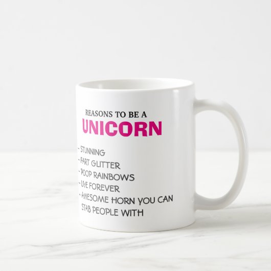 Gründe, ein Einhorn zu sein Kaffeetasse (Rechts)