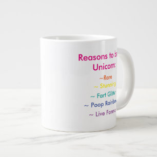 Gründe, eine Unicorn-Tunnel-bohrwagenTasse zu sei Jumbo-Tasse