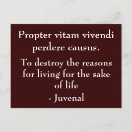 Gründe für das Leben Postkarte