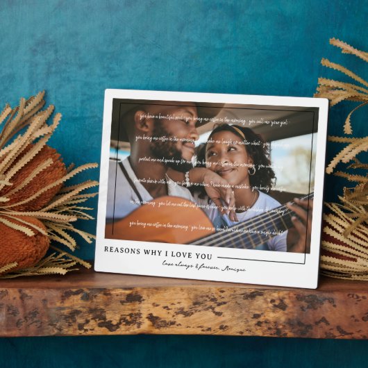Gründe für die Liebe | Foto für Personalisierte Pa Fotoplatte (Seite)
