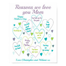 Gründe für die Liebe Sie Mama Muttertagsgeschenk