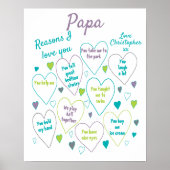 Gründe für die Liebe von Papa-Geschenk Poster (Vorne)