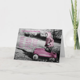 Gründe für eine Autoreise-Pinkkarte Feiertagskarte