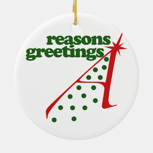 Gründe für Grüße Keramik Ornament (Hinten)