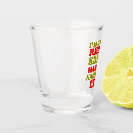 GRÜNDE SANTA NAUGHTLISTE SCHNAPSGLAS (Links)