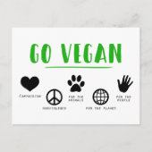Gründe Vegan zu gehen Postkarte (Vorderseite)