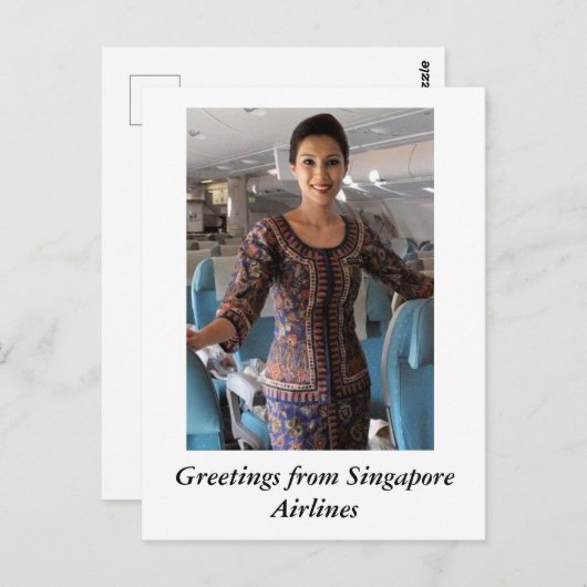 GRÜNDE VON FLUGGESELLSCHAFTEN IN SINGAPUR POSTKARTE (Vorne/Hinten)