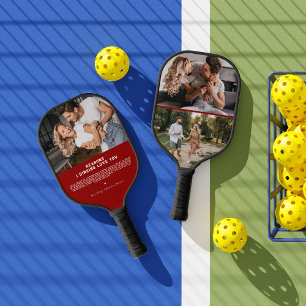 Gründe, warum ich dich liebe 3 Fotos Pickleball Schläger