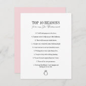 Gründe, warum ich Junior Bridesmaid Vorschlag Card (Vorne/Hinten)