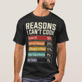 Gründe, warum ich nicht lustig Küche Sarkasmus Bar T-Shirt