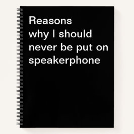 Gründe, warum ich nie auf das Lautsprechertelefon Notizblock