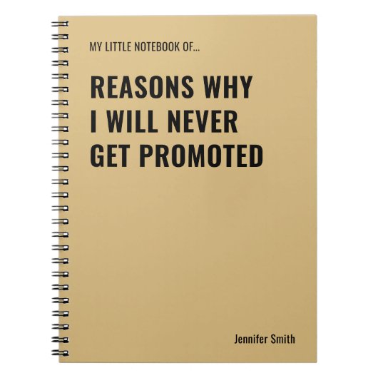 Gründe, warum ich nie lustig Zitat Notizblock (Vorderseite)