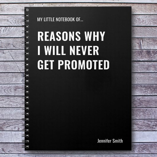 Gründe, warum ich nie lustig Zitat Notizblock