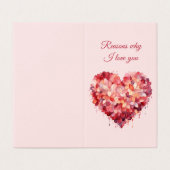 Gründe, warum ich Sie Liebe | Benutzerdefinierte V (Außenseite Aufgefaltet)