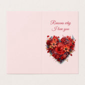 Gründe, warum ich Sie Liebe | Benutzerdefinierte V (Außenseite Aufgefaltet)