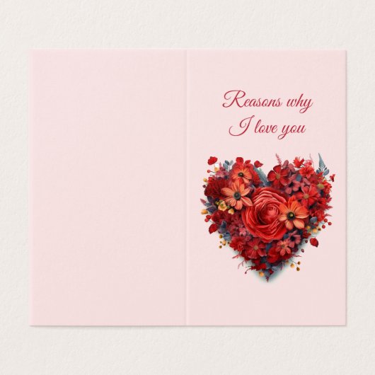 Gründe, warum ich Sie Liebe | Benutzerdefinierte V (Außenseite Aufgefaltet)