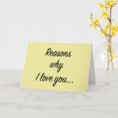 Gründe, warum ich Sie Liebe Karte (Gelbe Blume)