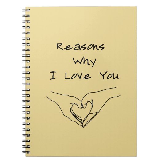 Gründe, warum ich Sie Liebe Notizblock (Vorderseite)