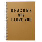 Gründe, warum ich Sie Liebe Notizblock (Vorderseite)