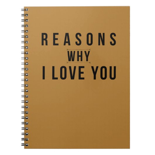 Gründe, warum ich Sie Liebe Notizblock (Vorderseite)