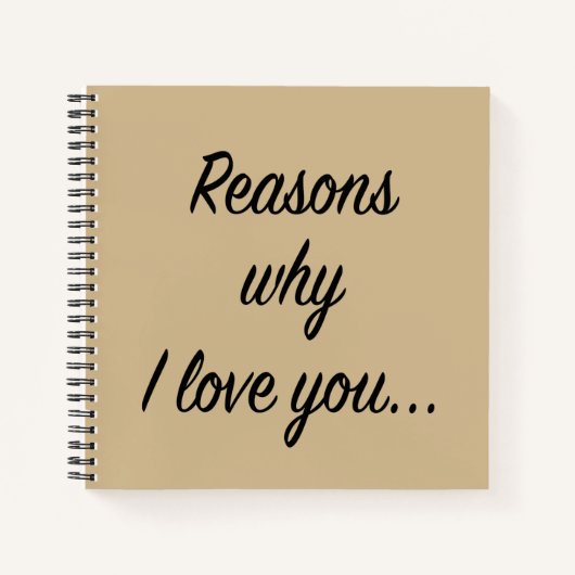 Gründe, warum ich Sie Liebe Notizblock (Vorderseite)