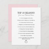 Gründe, warum ich Trauzeugin-Vorschlagskarte bin (Vorne/Hinten)