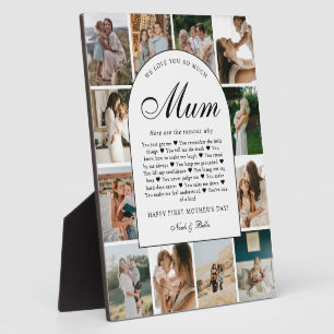 Gründe, warum wir dich lieben Mama Foto-Gitter-Col Fotoplatte