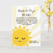 Gründe, warum wir Liebe, dass Sie Lehrerin Sonne s Karte (Gelbe Blume)