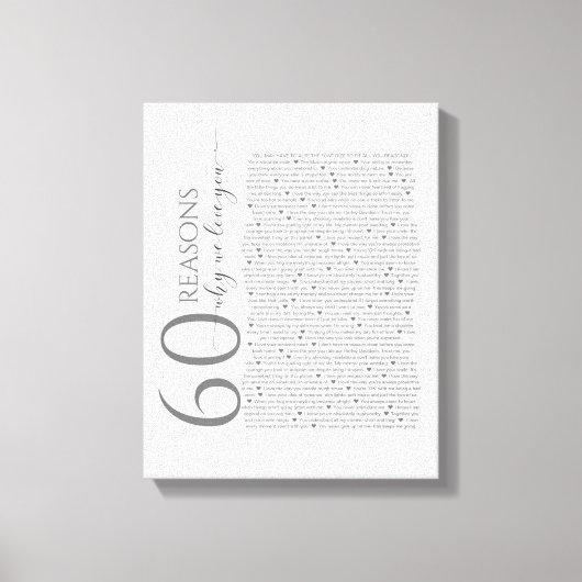 Gründe, warum wir Sie Liebe, 50 Gründe, 60. Leinwanddruck (Vorderseite)