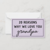Gründe, warum wir Sie Niedlich Liebe Großvater Mitteilungskarte (Vorderseite)