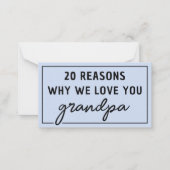 Gründe, warum wir Sie Niedlich Liebe Großvater Mitteilungskarte (Vorderseite)