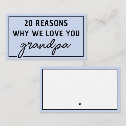 Gründe, warum wir Sie Niedlich Liebe Großvater Mitteilungskarte (Vorne/Hinten)