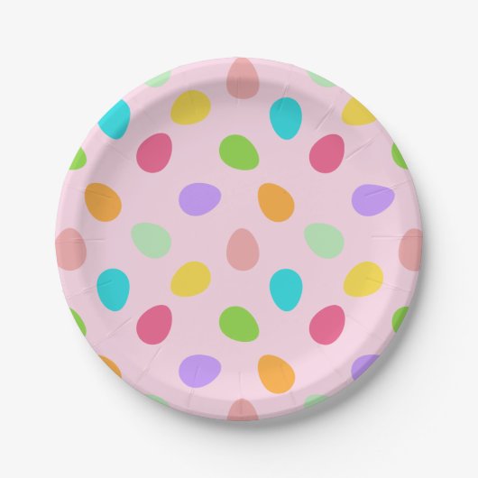 Grundeier rosa pappteller (Vorderseite)