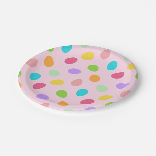 Grundeier rosa pappteller (Schrägansicht)