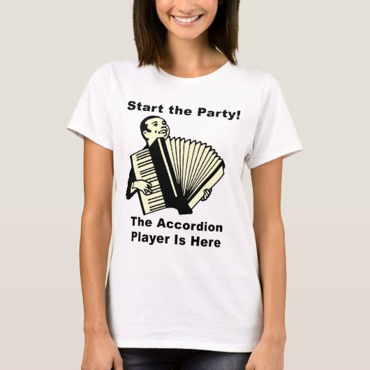 Gründen Sie das Party! Der Akkordeon-Spieler ist T-Shirt (Vorderseite)