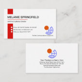 Gründer der Minimalistischen Red Strip Line Visitenkarte (Vorne/Hinten)