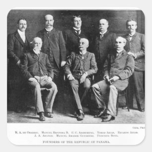 Gründer der Republik von Panama Quadratischer Aufkleber