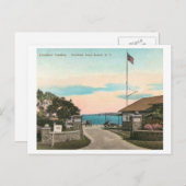 Gründer Landing, Southold, Long Island NY Vintag Postkarte (Vorne/Hinten)