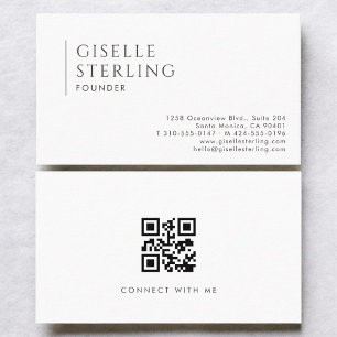 Gründer Modernes professionelles QR-Code Visitenkarte