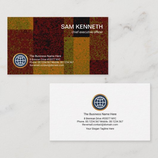 Gründer von Creative Patchwork Artwork, CEO Visitenkarte (Vorne/Hinten)