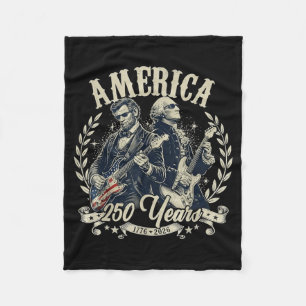Gründervater der USA Abe Lincoln spielt Gitarre Fleecedecke