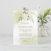 Gründetails in romantischen, weißen Blume Begleitkarte (Stehend Vorderseite)