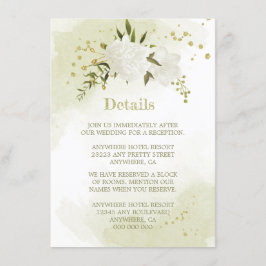 Gründetails in romantischen, weißen Blume Begleitkarte