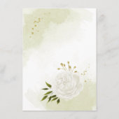 Gründetails in romantischen, weißen Blume Begleitkarte (Rückseite)