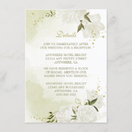 Gründetails in romantischen, weißen Blume Begleitkarte