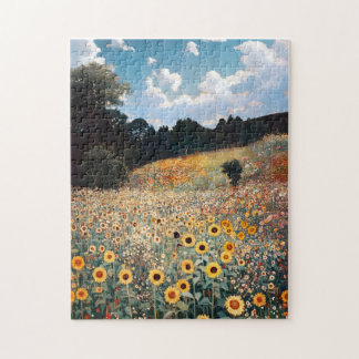 Grundfarbe für Sonnenblumen Puzzle