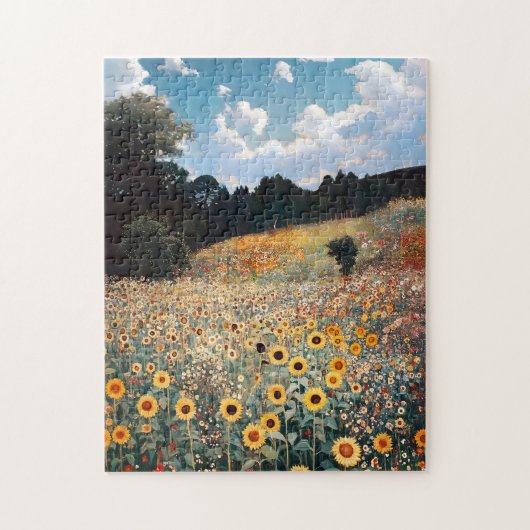Grundfarbe für Sonnenblumen Puzzle (Vertikal)