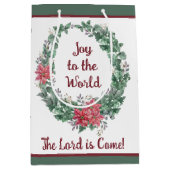 Grundfarbenkrau Weihnachtsfeiertag Mittlere Geschenktüte (Vorderseite)