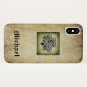 Grundge trendy Irish Kleeblatt Glück personalisier Case-Mate iPhone Hülle (Rückseite (Horizontal))
